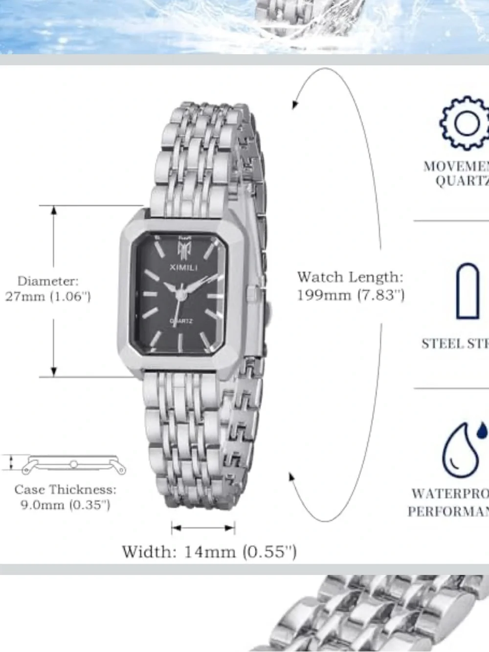 Minimalist Elegance: Silver-Tone Ximili Timepiece